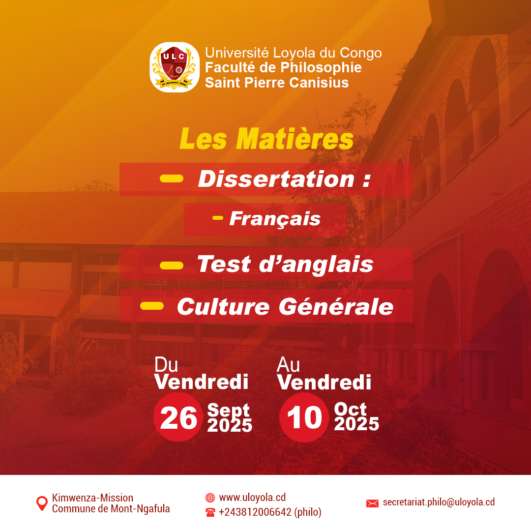 REJOIGNEZ LA FACULTÉ DE PHILOSOPHIE SAINT PIERRE CANISIUS