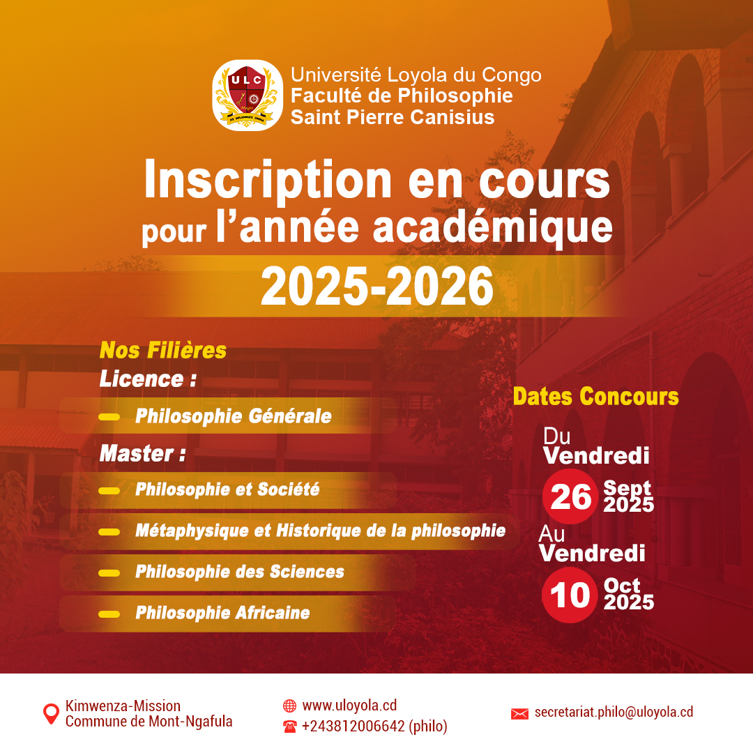 REJOIGNEZ LA FACULTÉ DE PHILOSOPHIE SAINT PIERRE CANISIUS