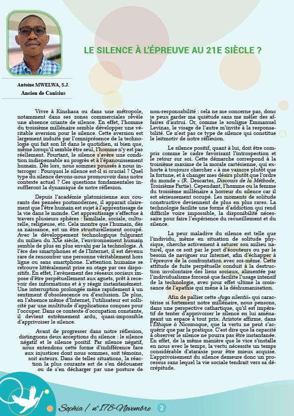 LE SILENCE À L’ÉPREUVE DU 21ᵉ SIÈCLE